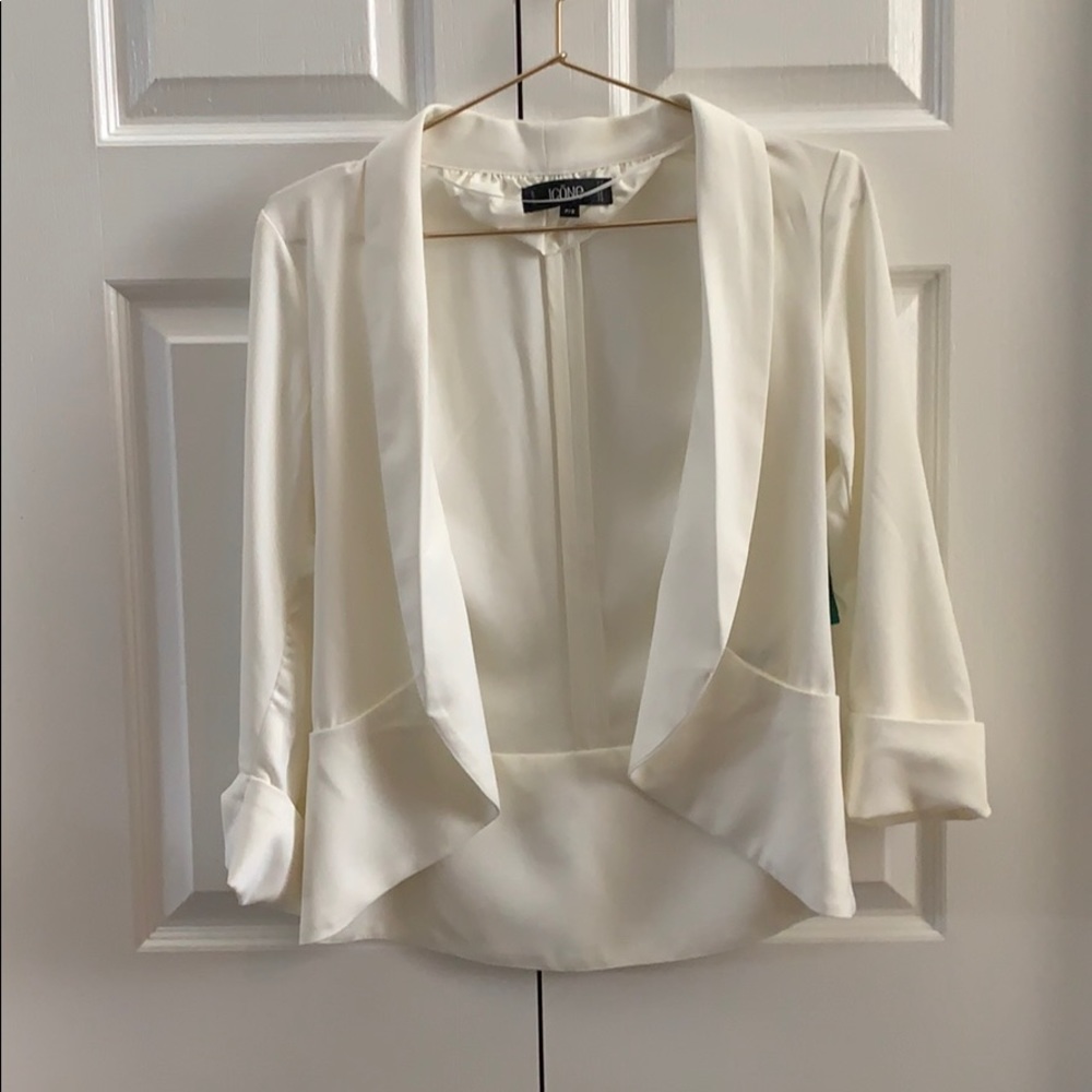Cream Open Blazer